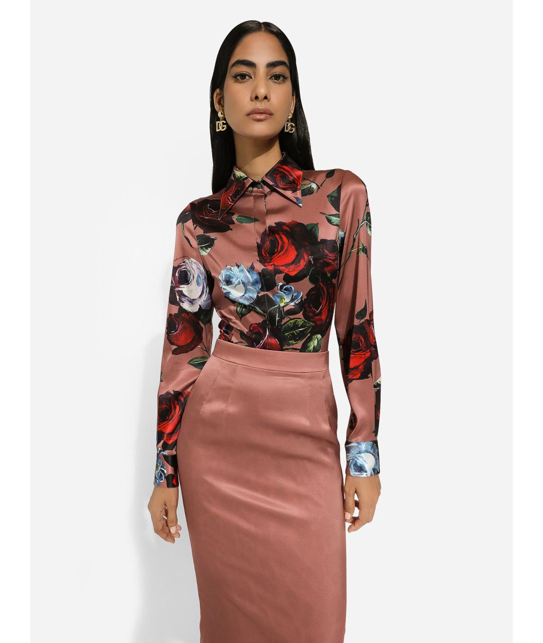 DOLCE&GABBANA Мульти шелковая рубашка, фото 3