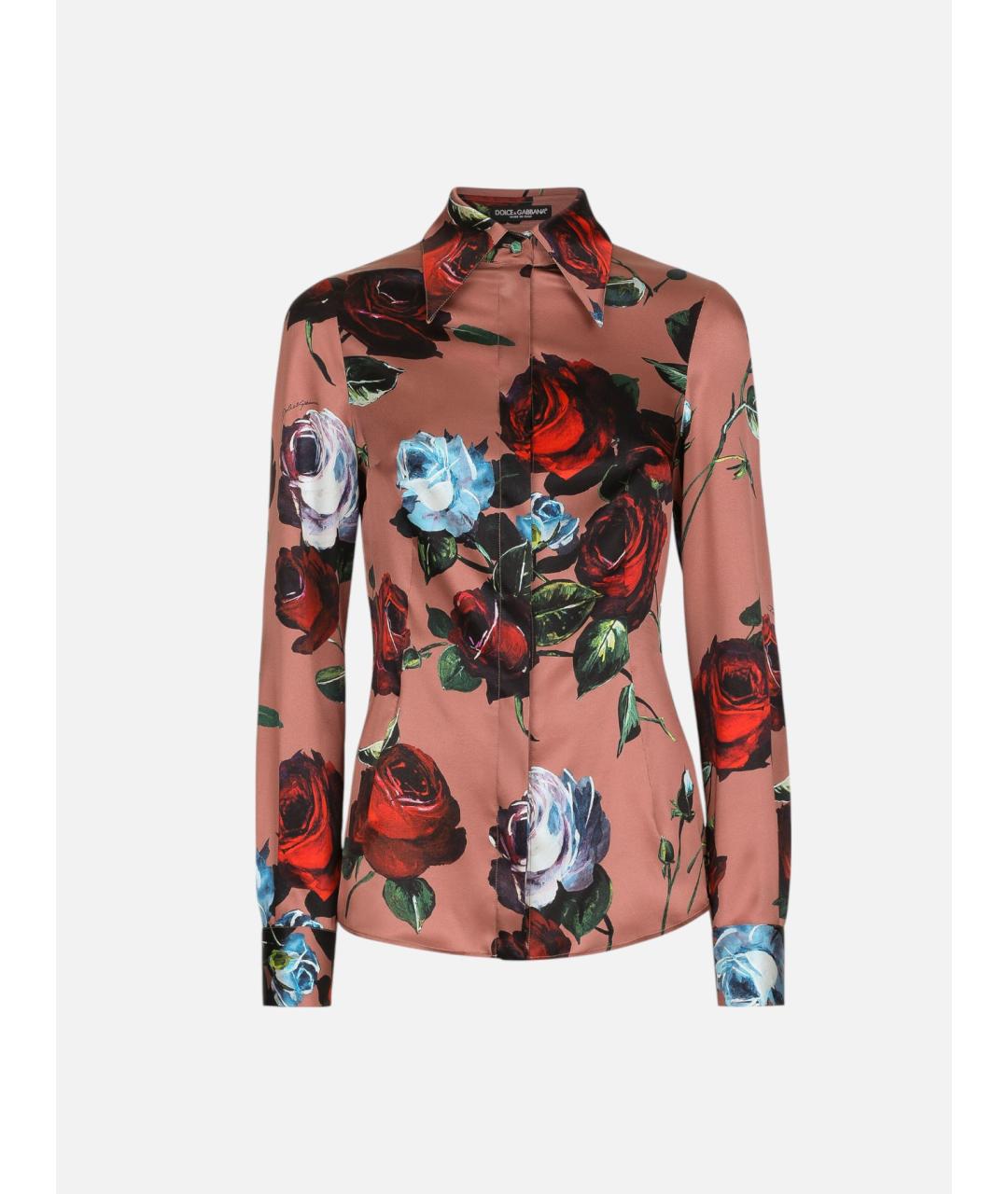 DOLCE&GABBANA Мульти шелковая рубашка, фото 1