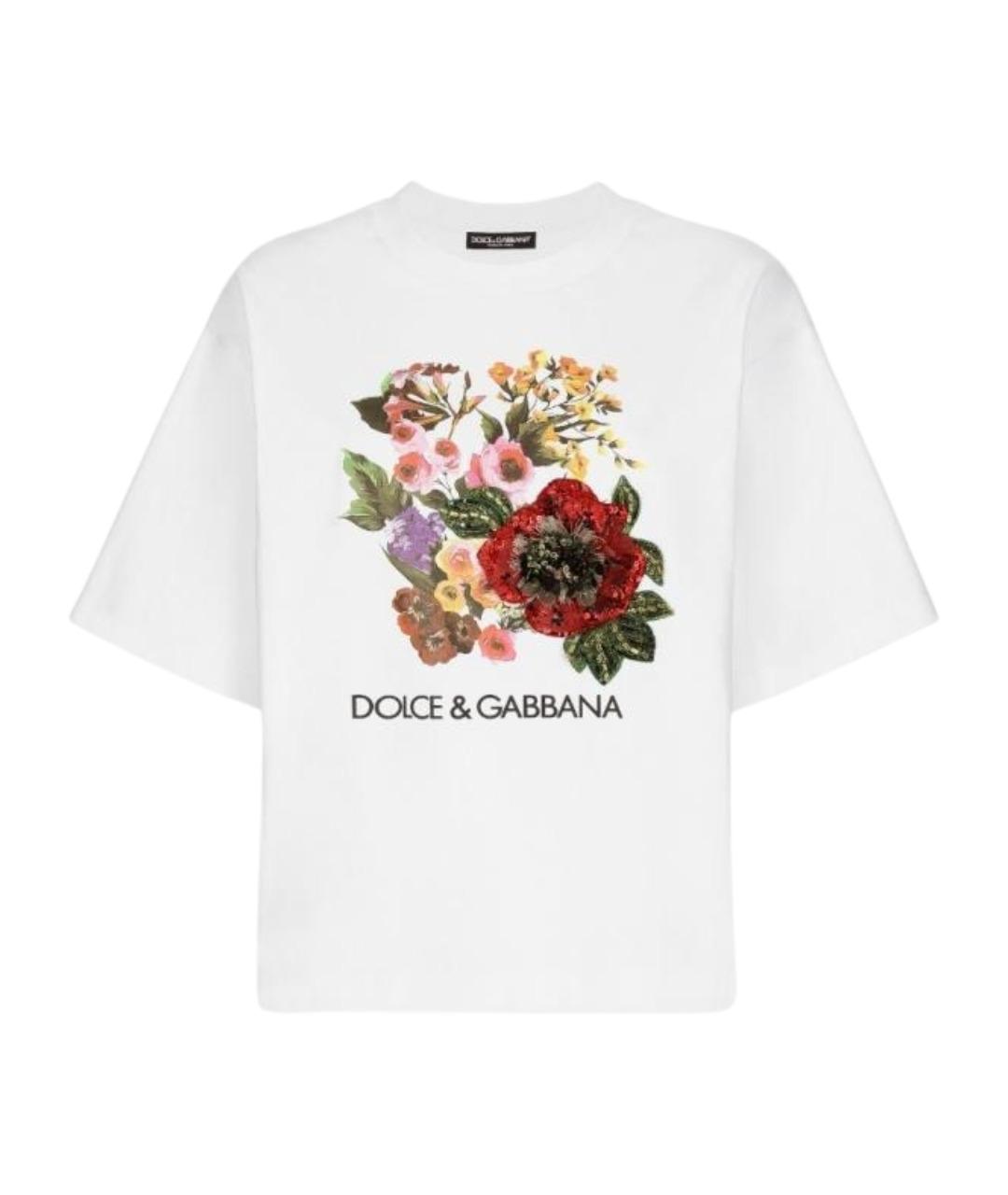 DOLCE&GABBANA Белая хлопковая футболка, фото 1