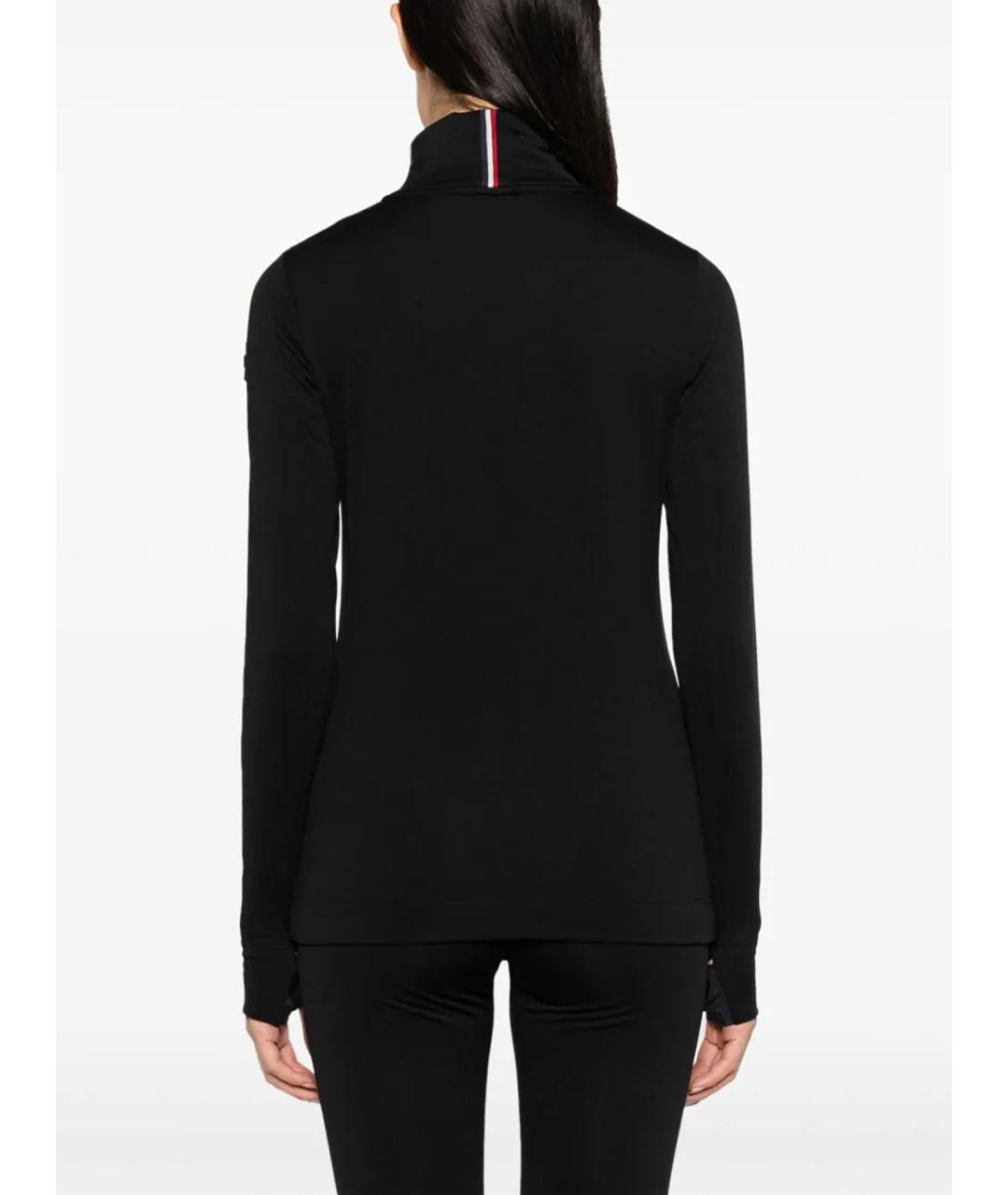 MONCLER Черная полиэстеровая водолазка, фото 4