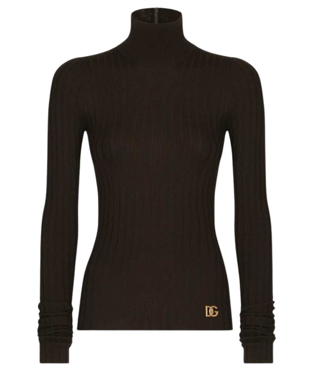 DOLCE&GABBANA Коричневая шерстяная водолазка, фото 1