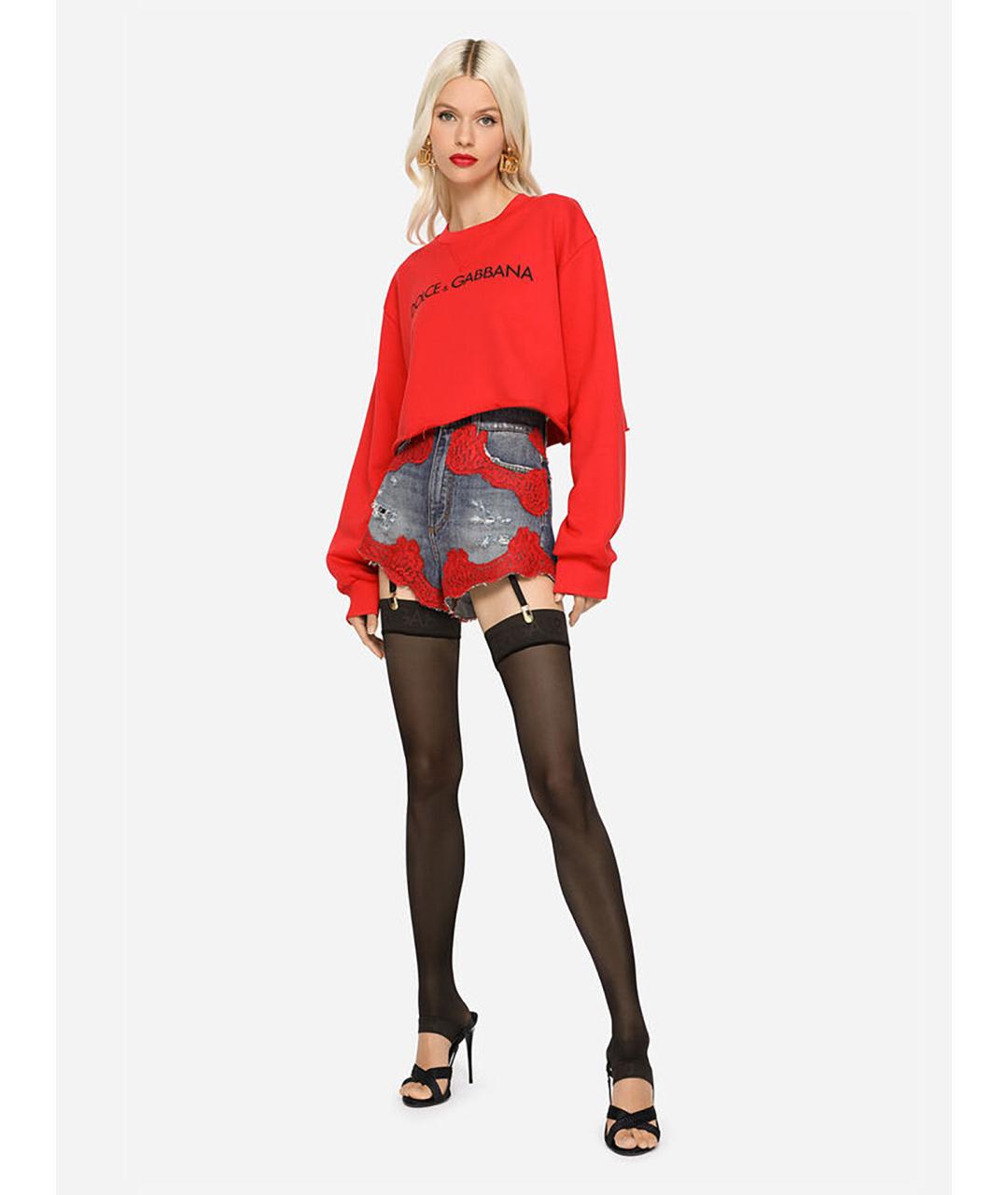 DOLCE&GABBANA Синие хлопковые шорты, фото 2
