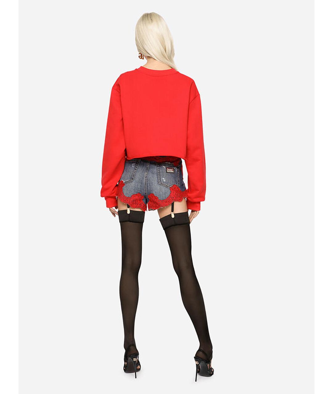 DOLCE&GABBANA Синие хлопковые шорты, фото 4