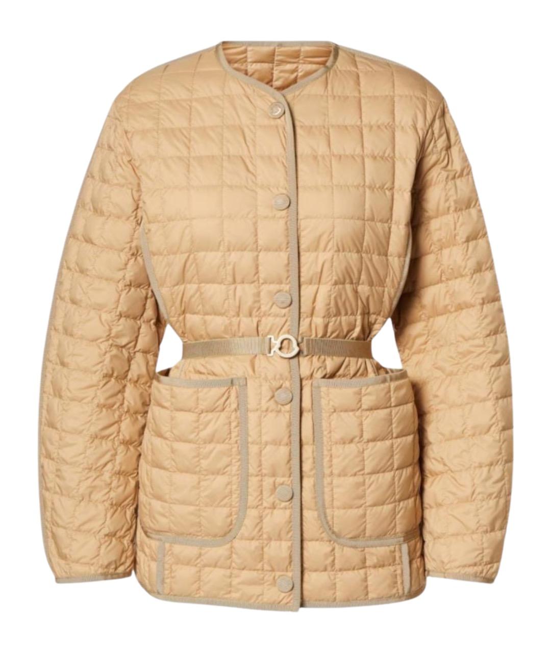 MONCLER Бежевый пуховик, фото 1