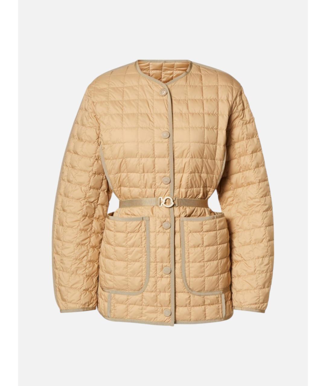 MONCLER Бежевый пуховик, фото 4