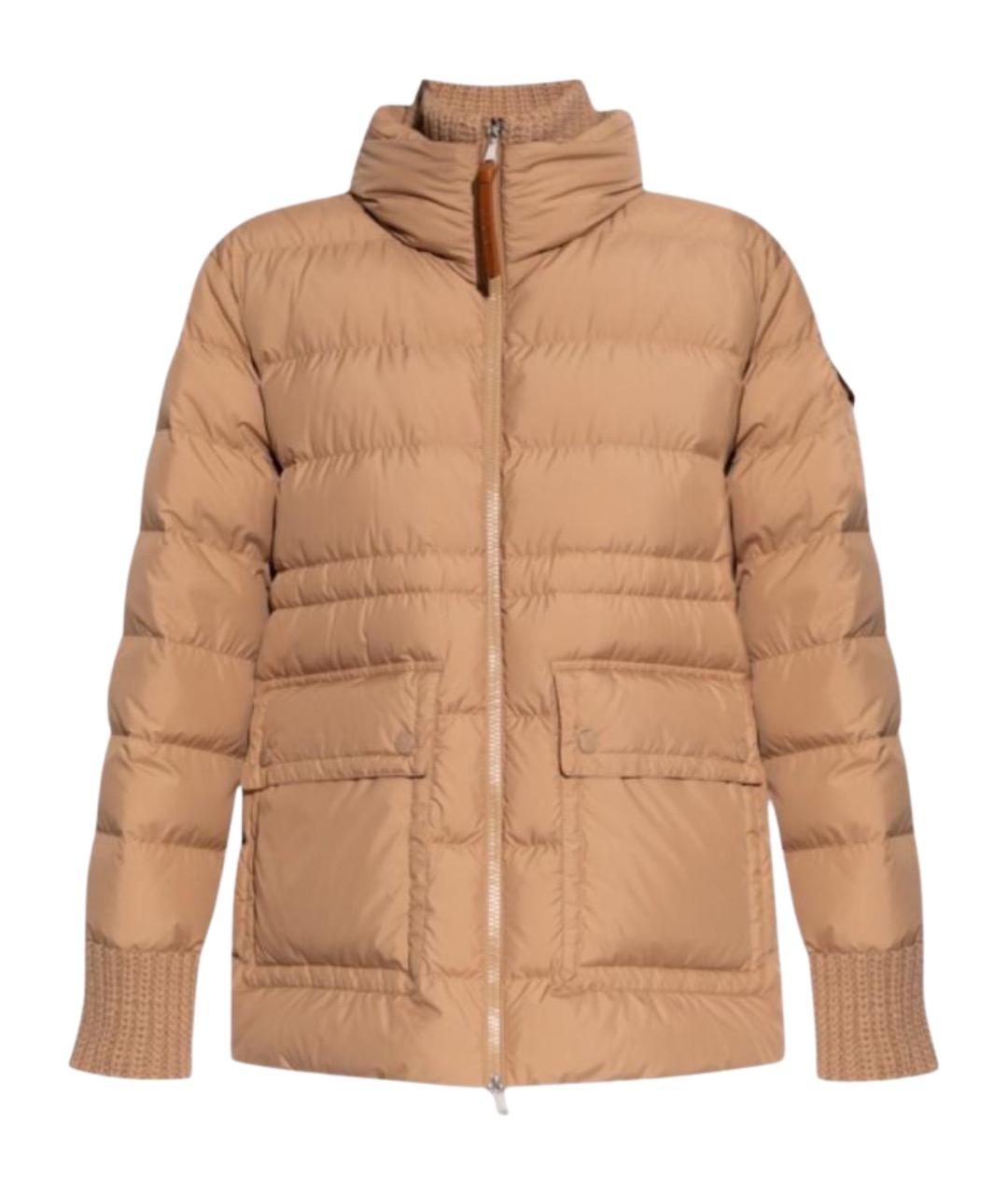 MONCLER Коричневый пуховик, фото 1