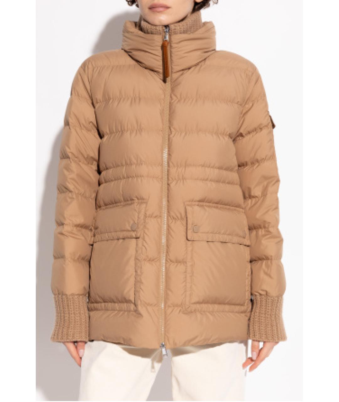MONCLER Коричневый пуховик, фото 2