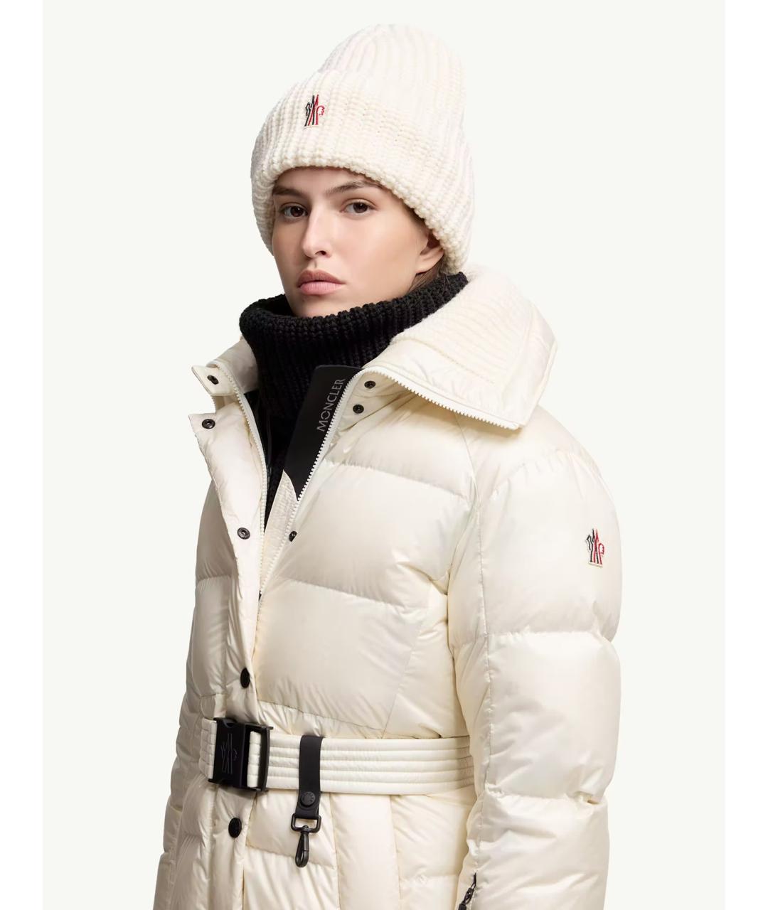 MONCLER Черный шерстяной шарф, фото 2
