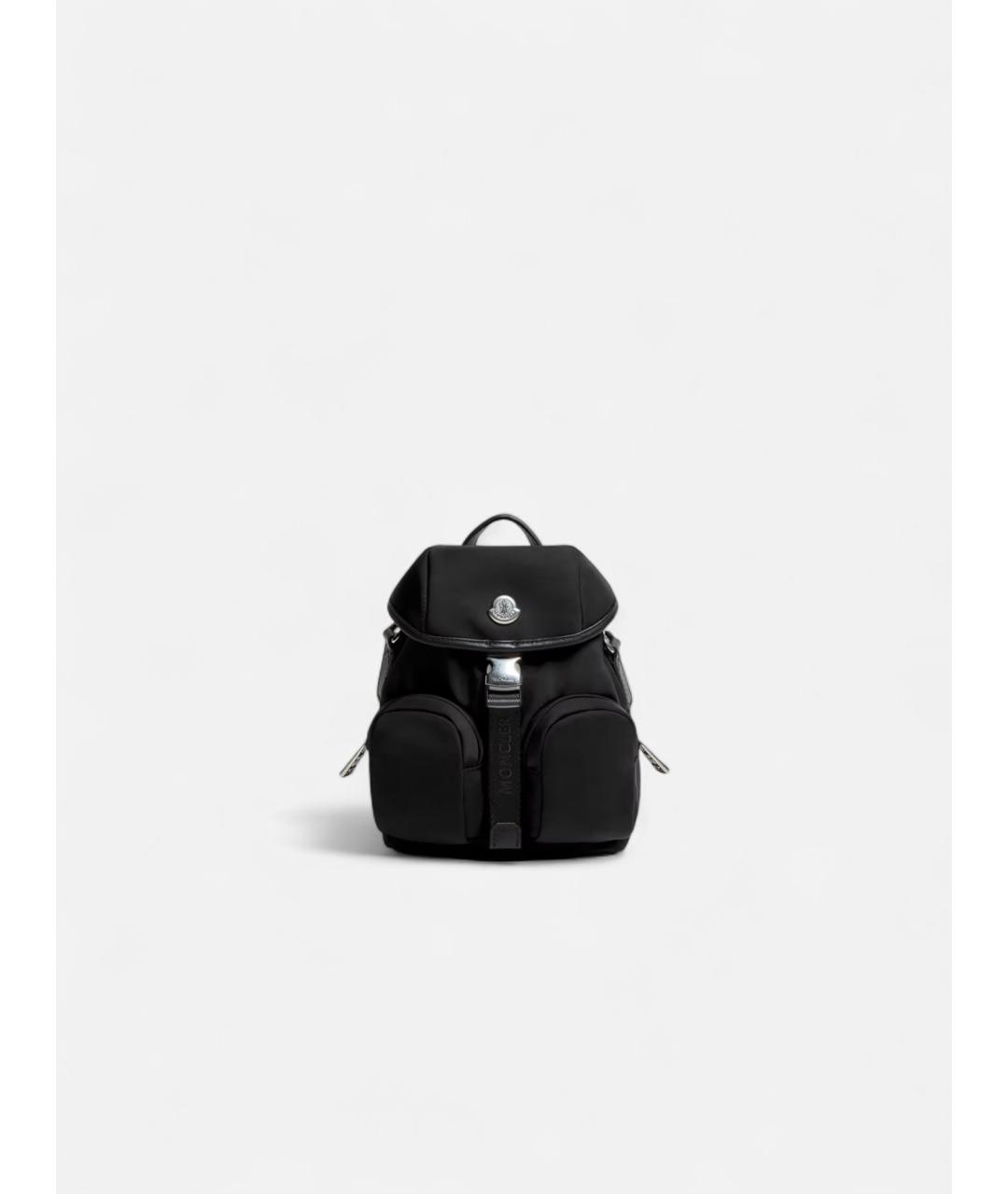 MONCLER Черный синтетический рюкзак, фото 4