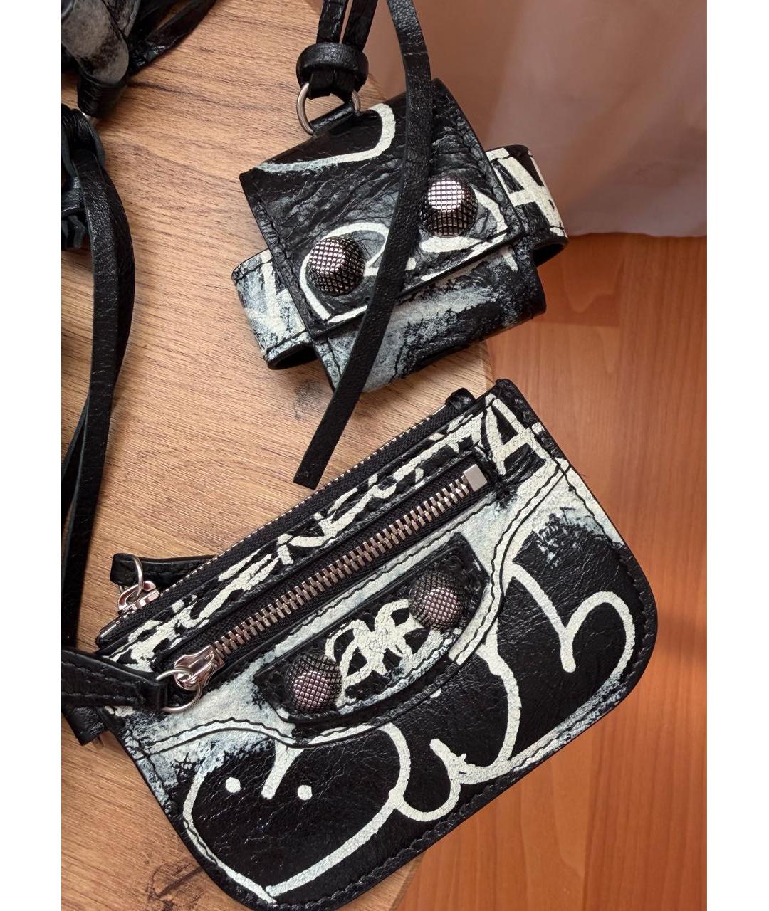 BALENCIAGA Черная кожаная сумка на плечо, фото 4