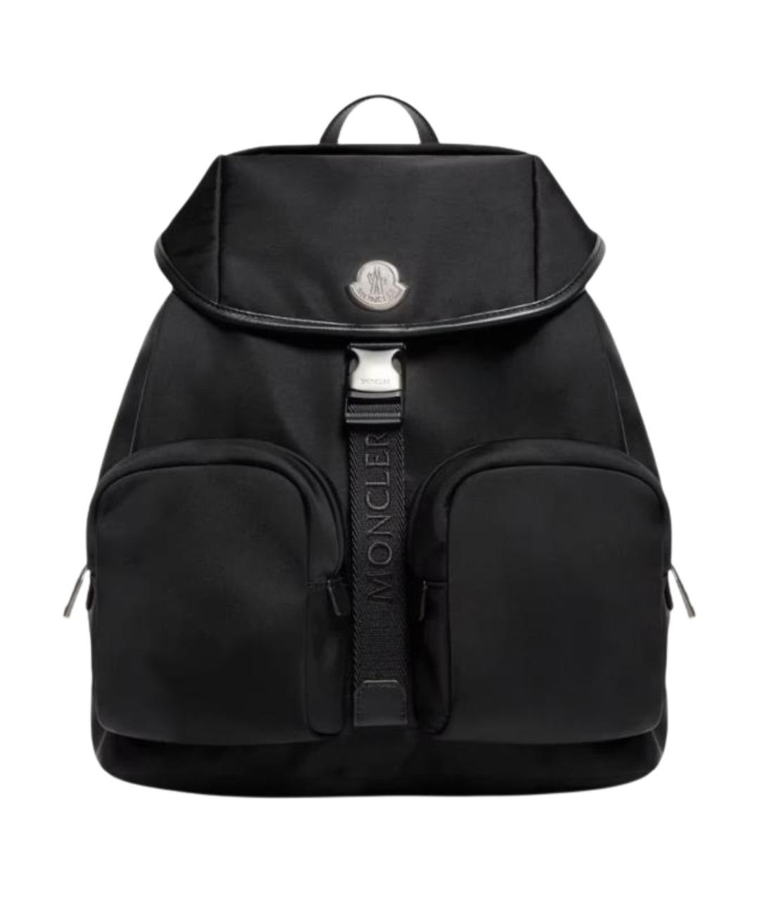 MONCLER Черный синтетический рюкзак, фото 1