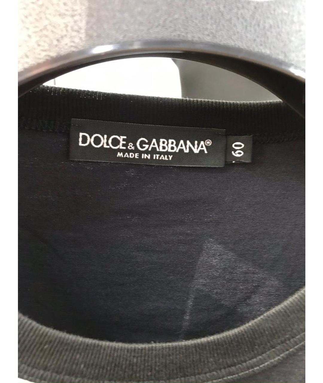 DOLCE&GABBANA Черная хлопковая футболка, фото 3