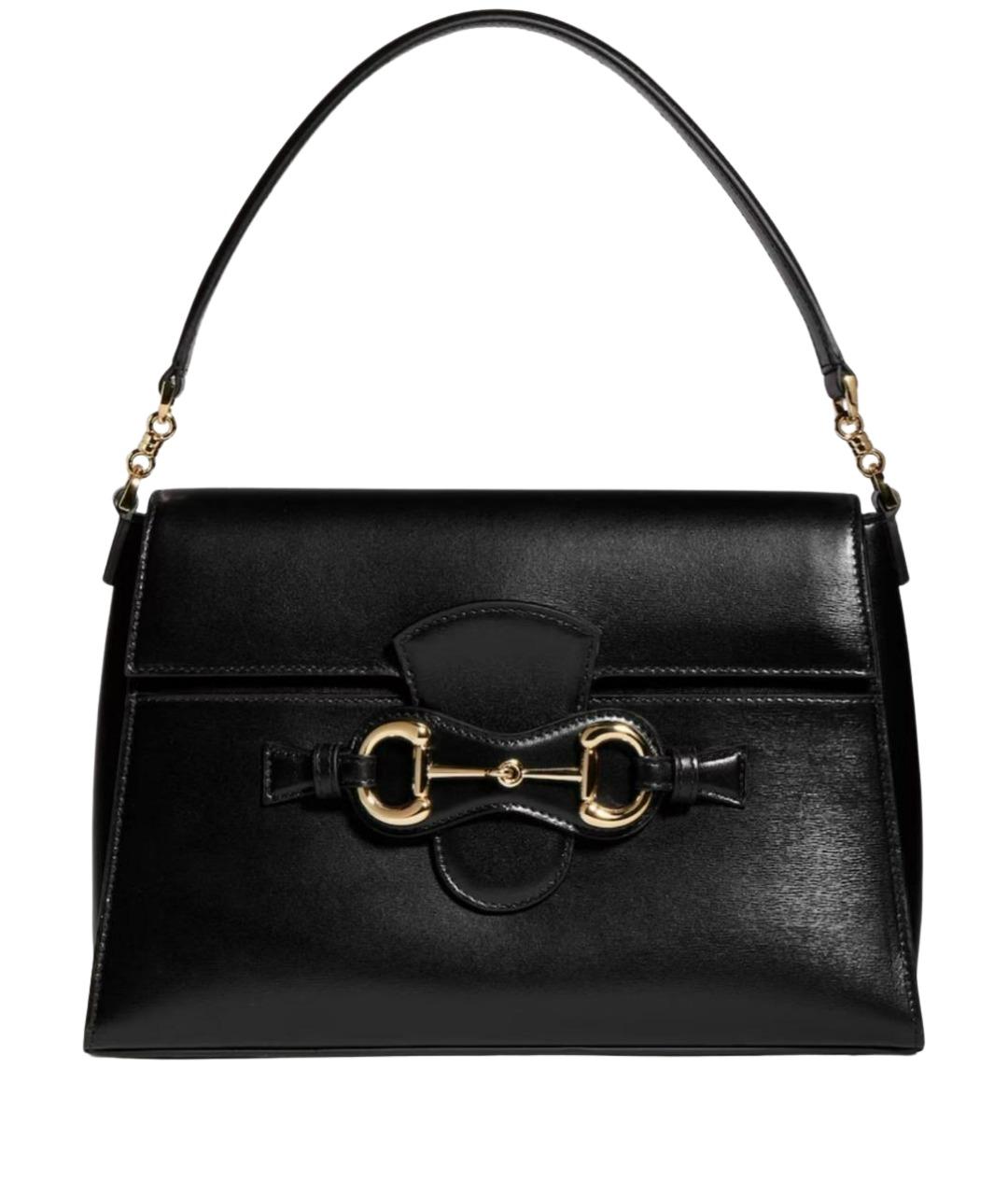 GUCCI Черная кожаная сумка через плечо, фото 1