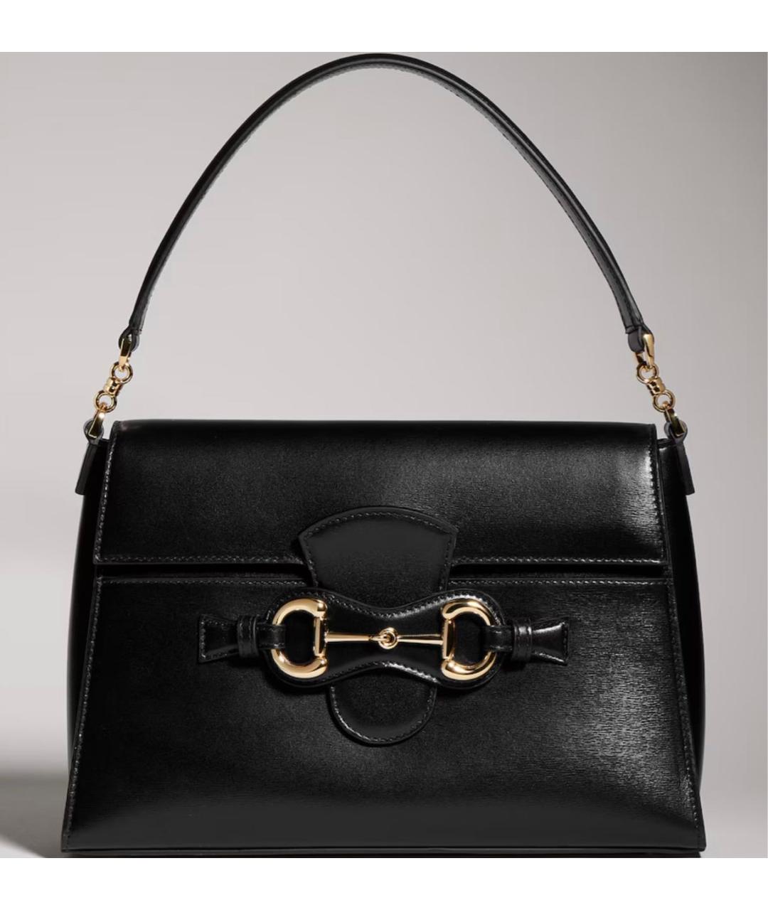 GUCCI Черная кожаная сумка через плечо, фото 5