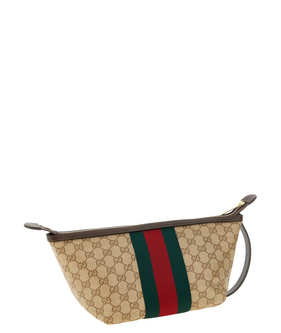 GUCCI Бежевая жаккардовая барсетка, фото 2