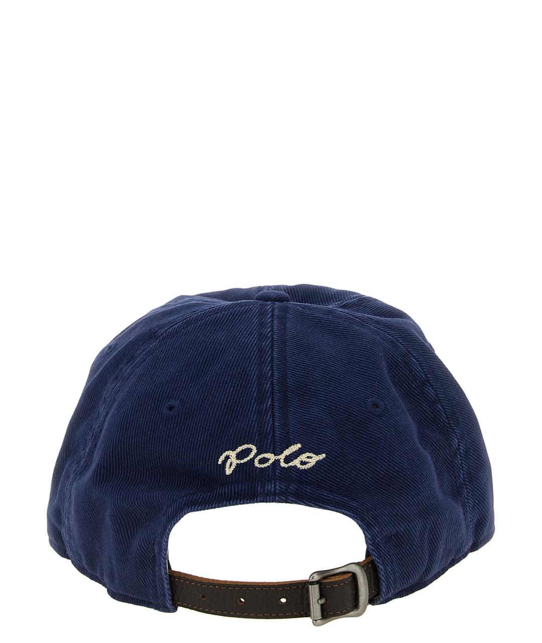 POLO RALPH LAUREN Синяя хлопковая кепка/бейсболка, фото 3