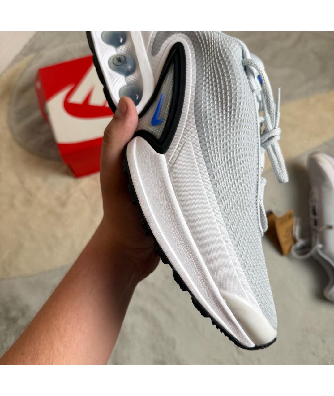 NIKE Белые текстильные низкие кроссовки / кеды, фото 5