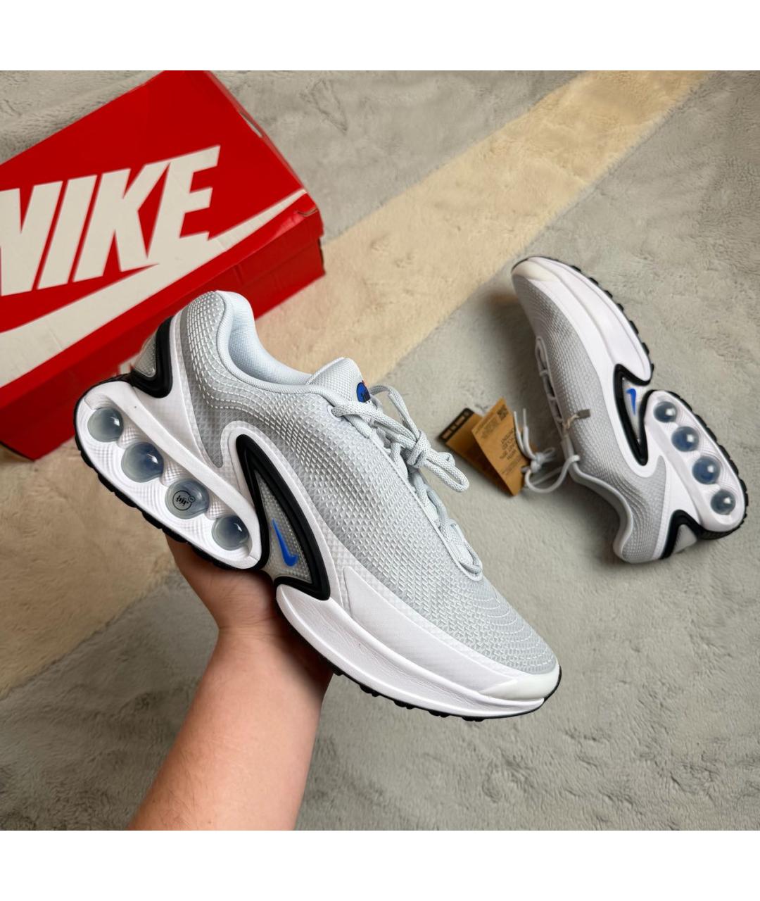 NIKE Белые текстильные низкие кроссовки / кеды, фото 2