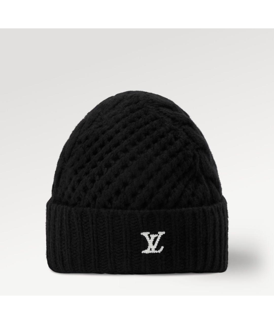 LOUIS VUITTON Черная кашемировая шапка, фото 3