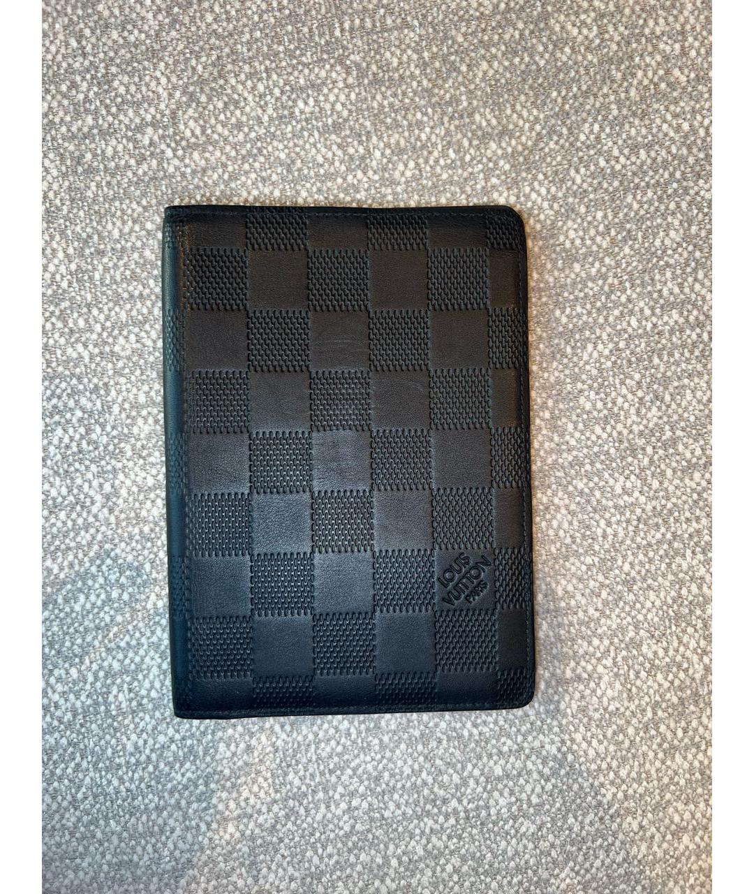 LOUIS VUITTON Черная кожаная визитница, фото 4