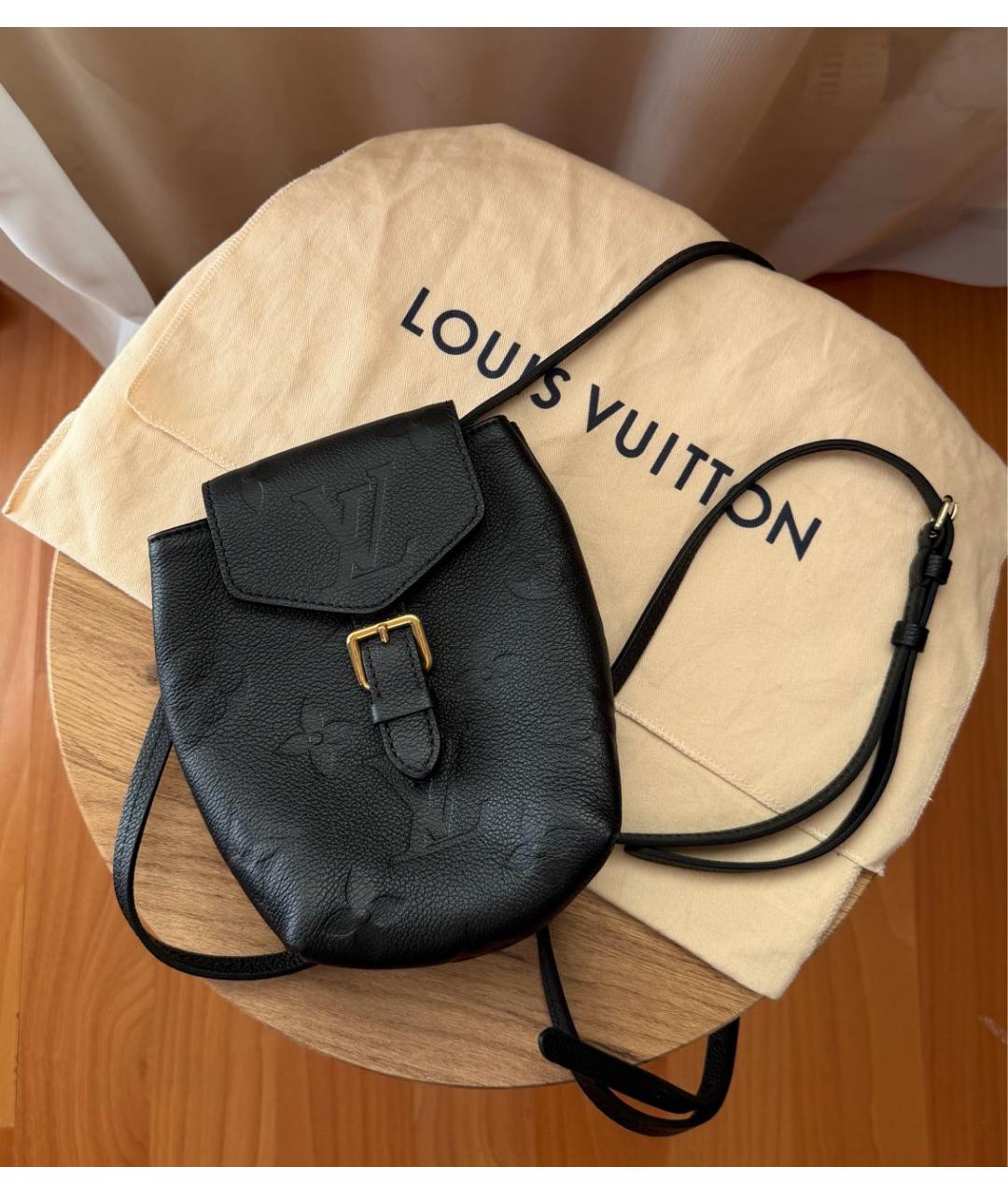 LOUIS VUITTON Черный кожаный рюкзак, фото 7