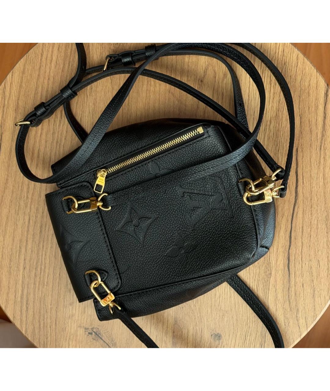 LOUIS VUITTON Черный кожаный рюкзак, фото 3