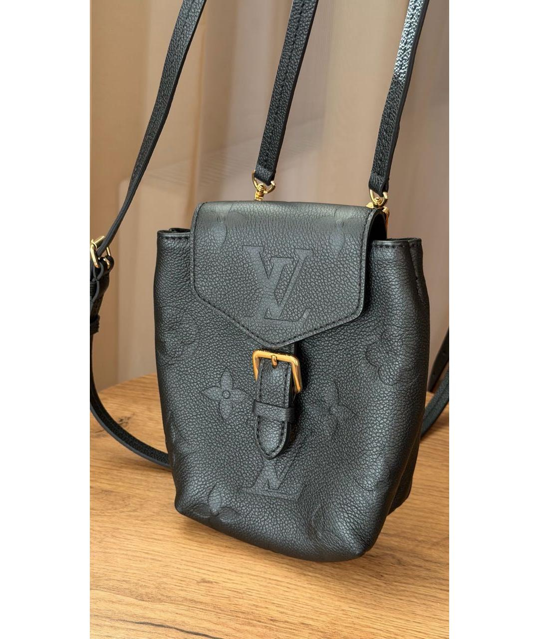 LOUIS VUITTON Черный кожаный рюкзак, фото 2