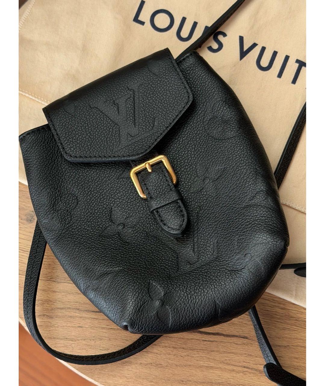 LOUIS VUITTON Черный кожаный рюкзак, фото 5