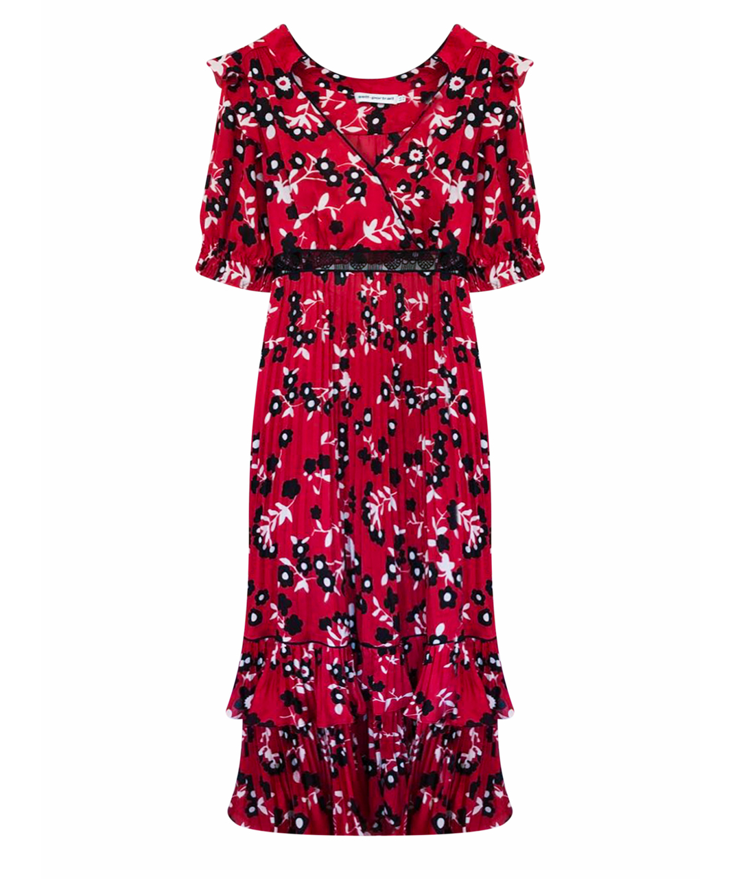 SELF-PORTRAIT Красное полиэстеровое повседневное платье, фото 1