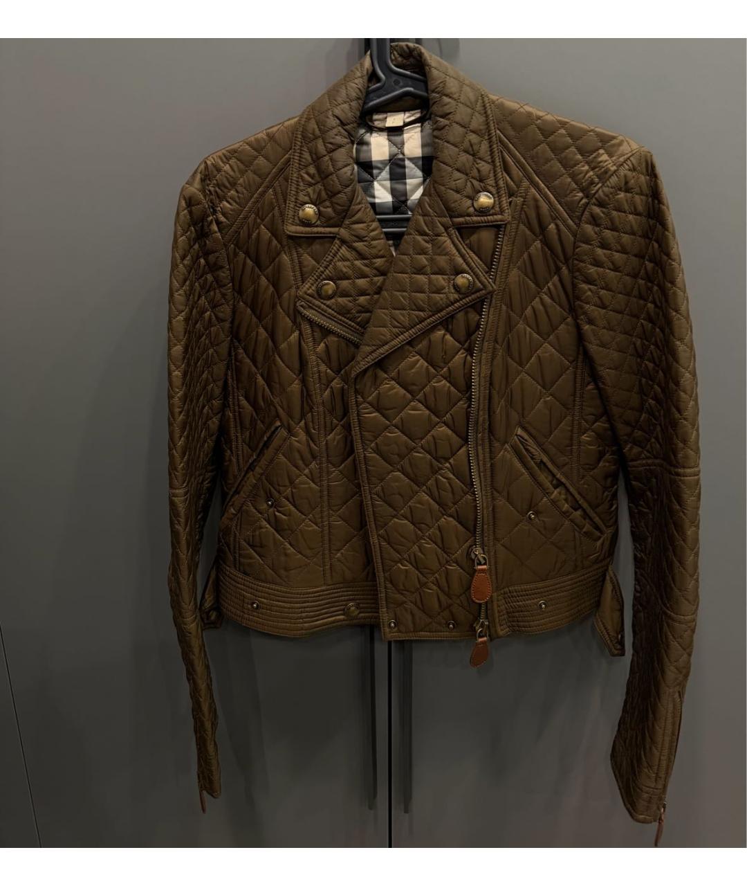 BURBERRY Хаки полиамидовый пуховик, фото 5