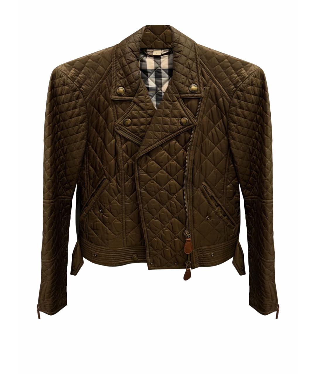 BURBERRY Хаки полиамидовый пуховик, фото 1