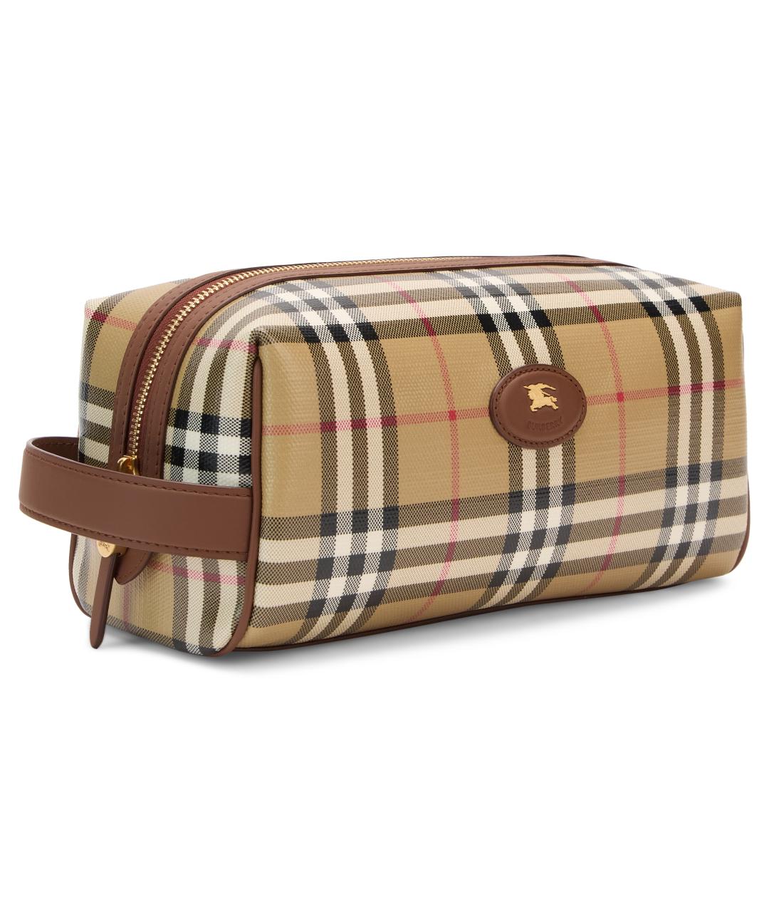 BURBERRY Бежевая косметичка, фото 3