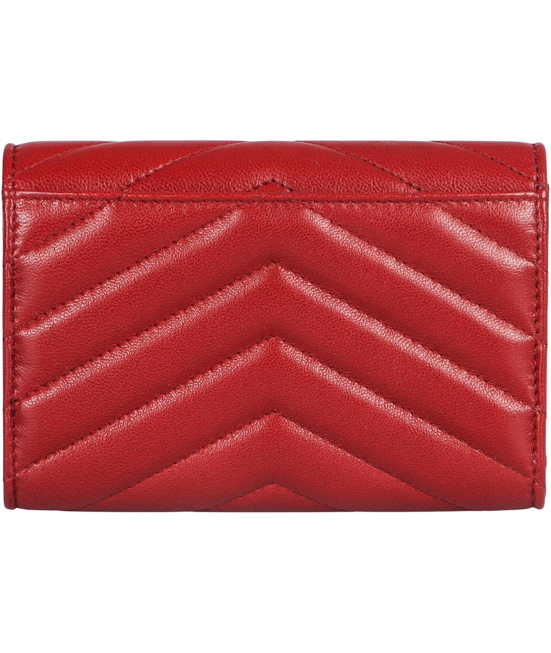SAINT LAURENT Красный кожаный кошелек, фото 3