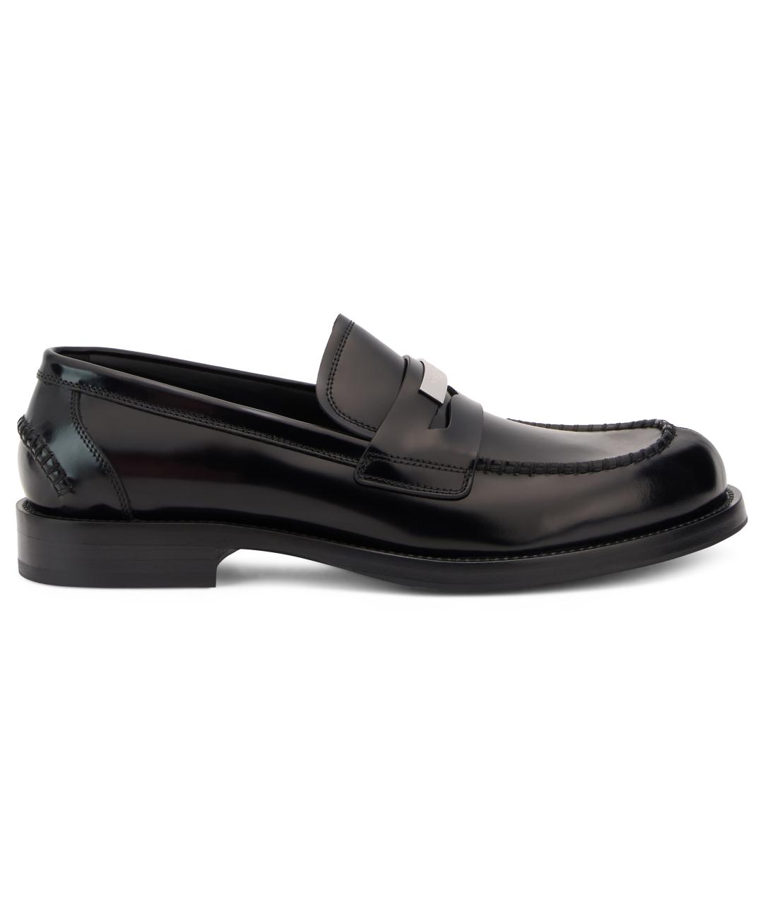 DOLCE&GABBANA Черные кожаные лоферы, фото 2