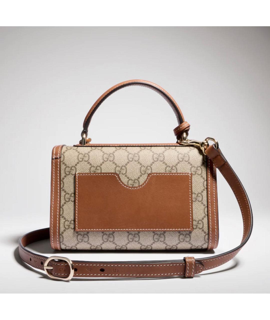 GUCCI Бежевая сумка с короткими ручками, фото 3