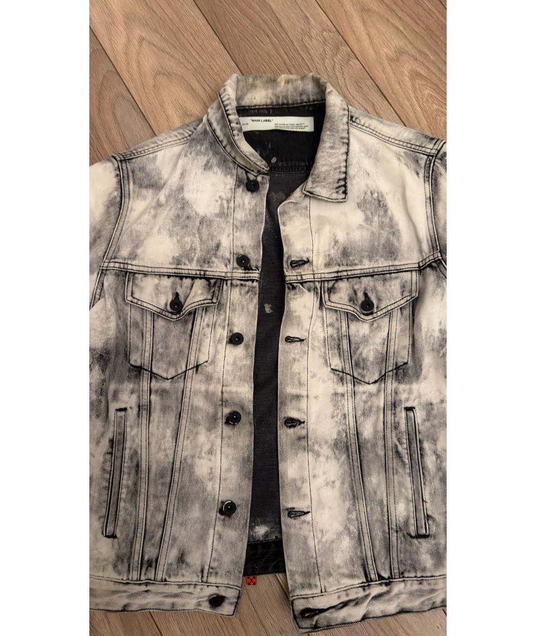 OFF-WHITE Серая деним куртка, фото 4