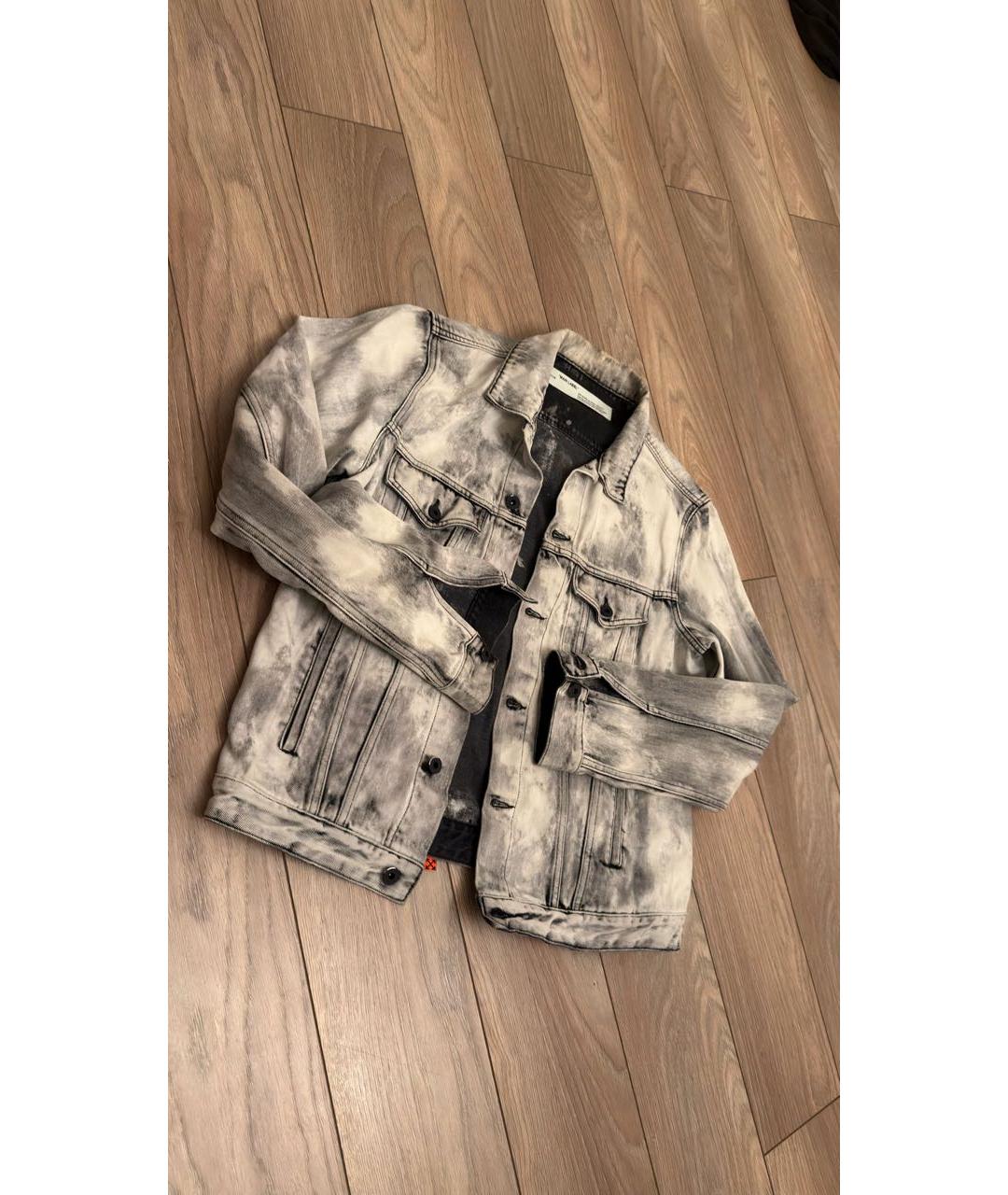 OFF-WHITE Серая деним куртка, фото 5