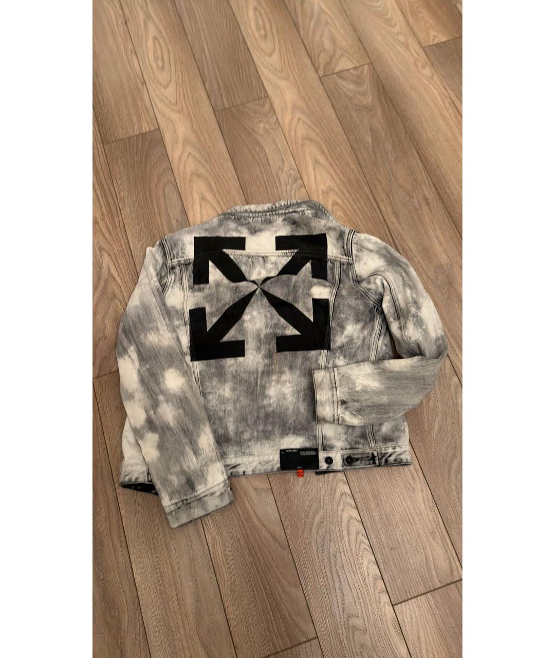 OFF-WHITE Серая деним куртка, фото 2