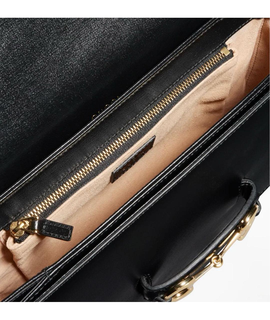 GUCCI Черная кожаная сумка через плечо, фото 4