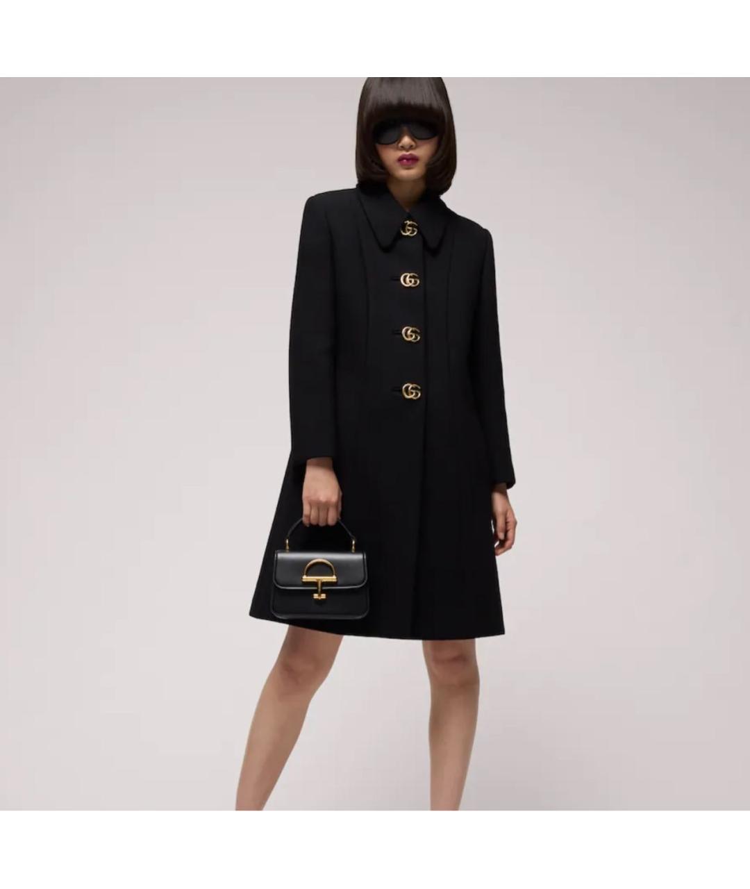 GUCCI Черная кожаная сумка с короткими ручками, фото 5