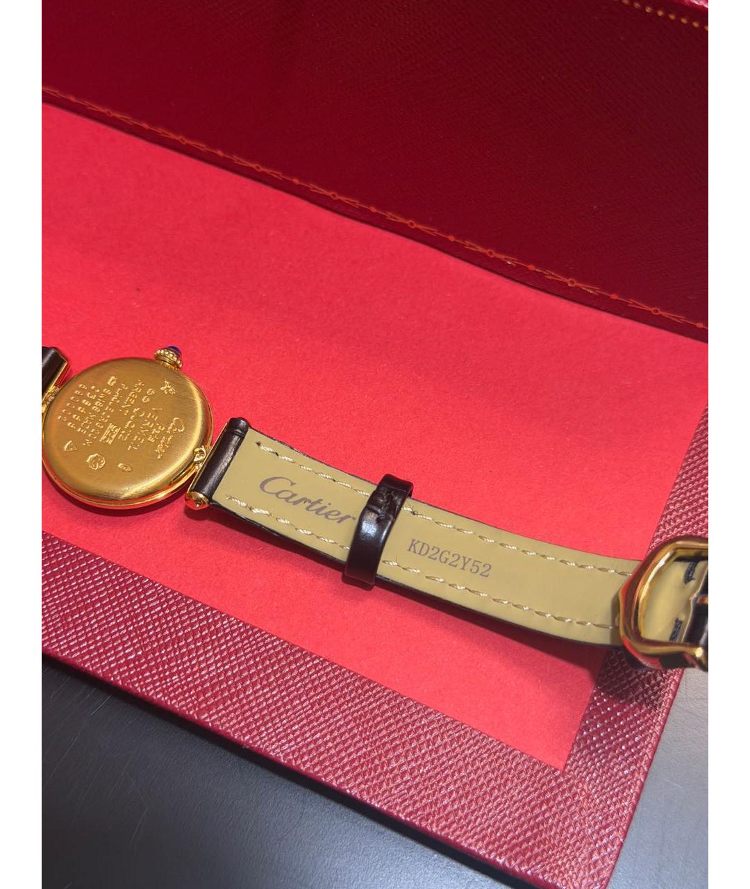 CARTIER Черные серебряные часы, фото 6