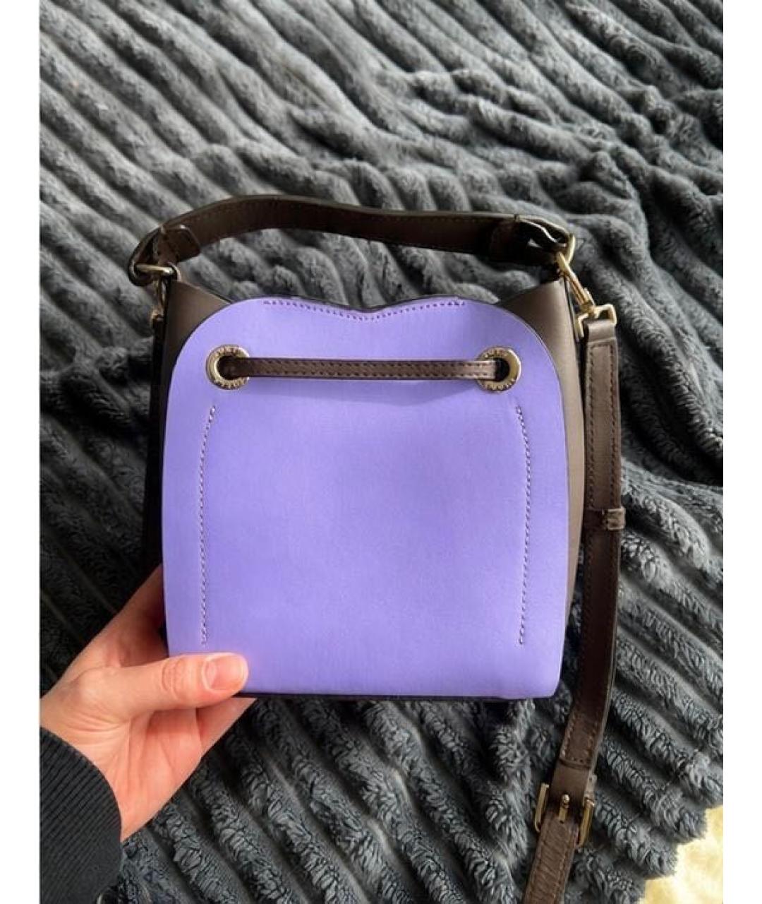 FURLA Фиолетовая кожаная сумка с короткими ручками, фото 2