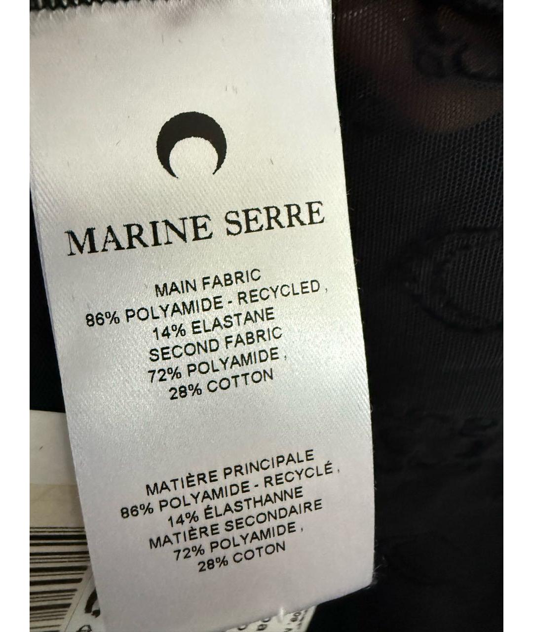 MARINE SERRE Черное полиамидовое коктейльное платье, фото 4