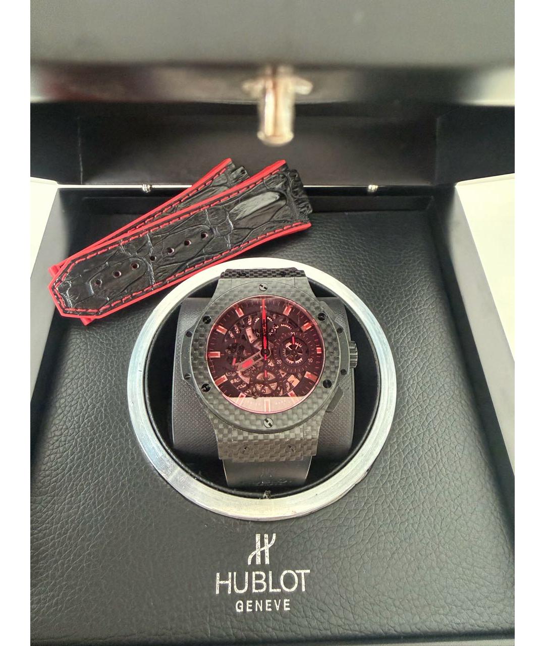 HUBLOT Красные карбоновые часы, фото 9
