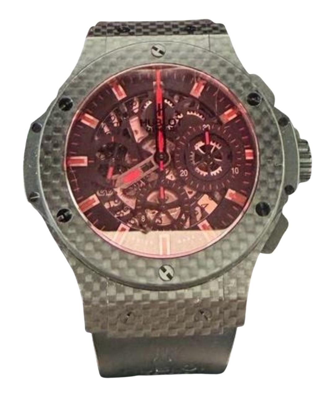 HUBLOT Красные карбоновые часы, фото 1