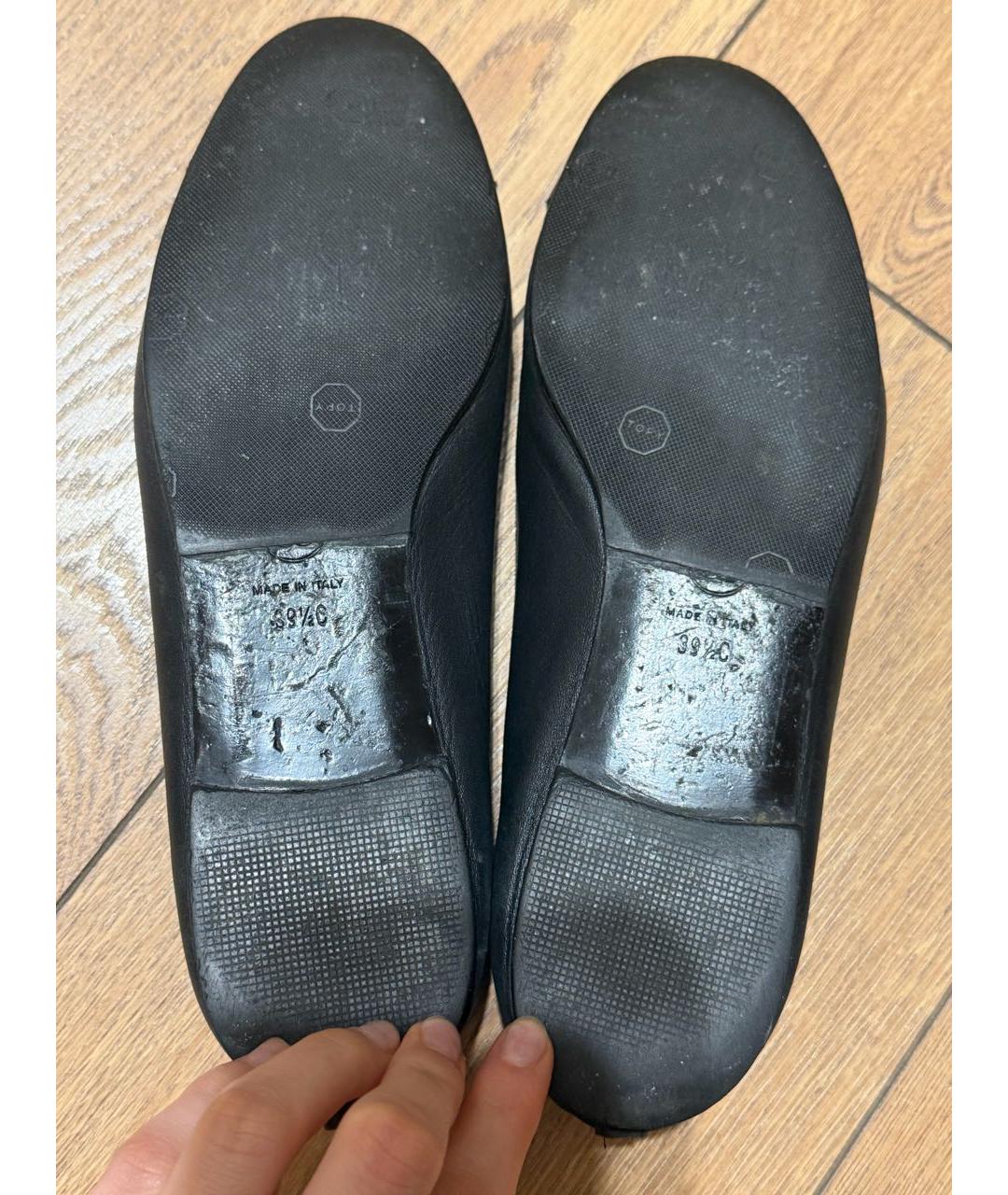 CHANEL Черные кожаные балетки, фото 2