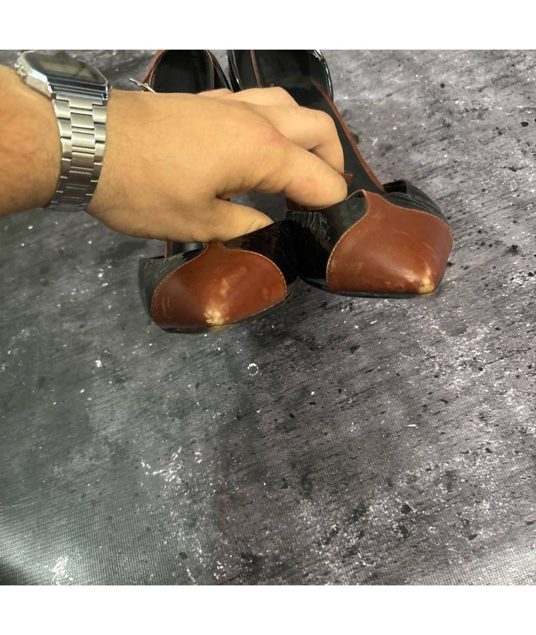 GIUSEPPE ZANOTTI DESIGN Антрацитовые кожаные туфли, фото 6