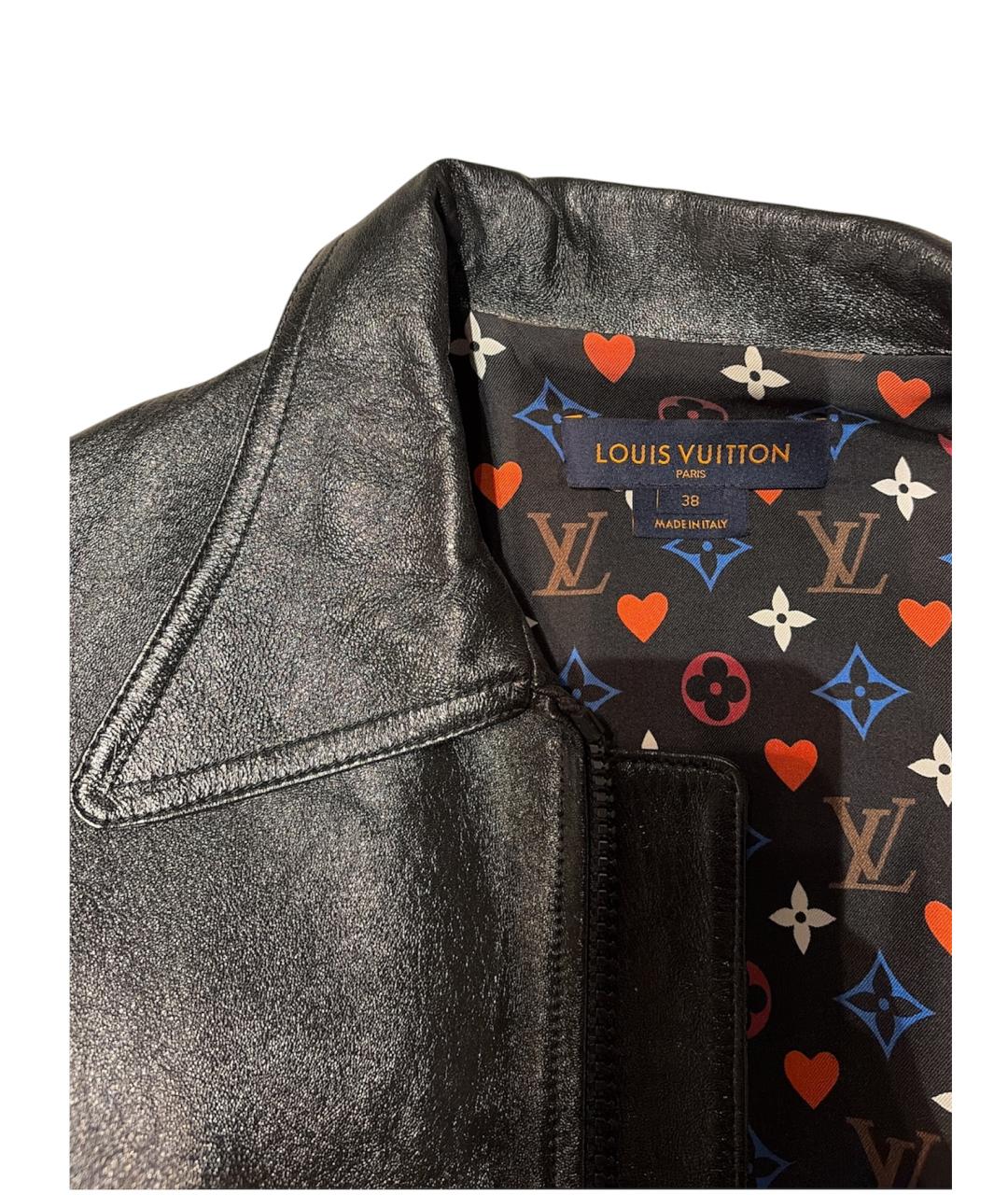 LOUIS VUITTON Черная кожаная куртка, фото 3