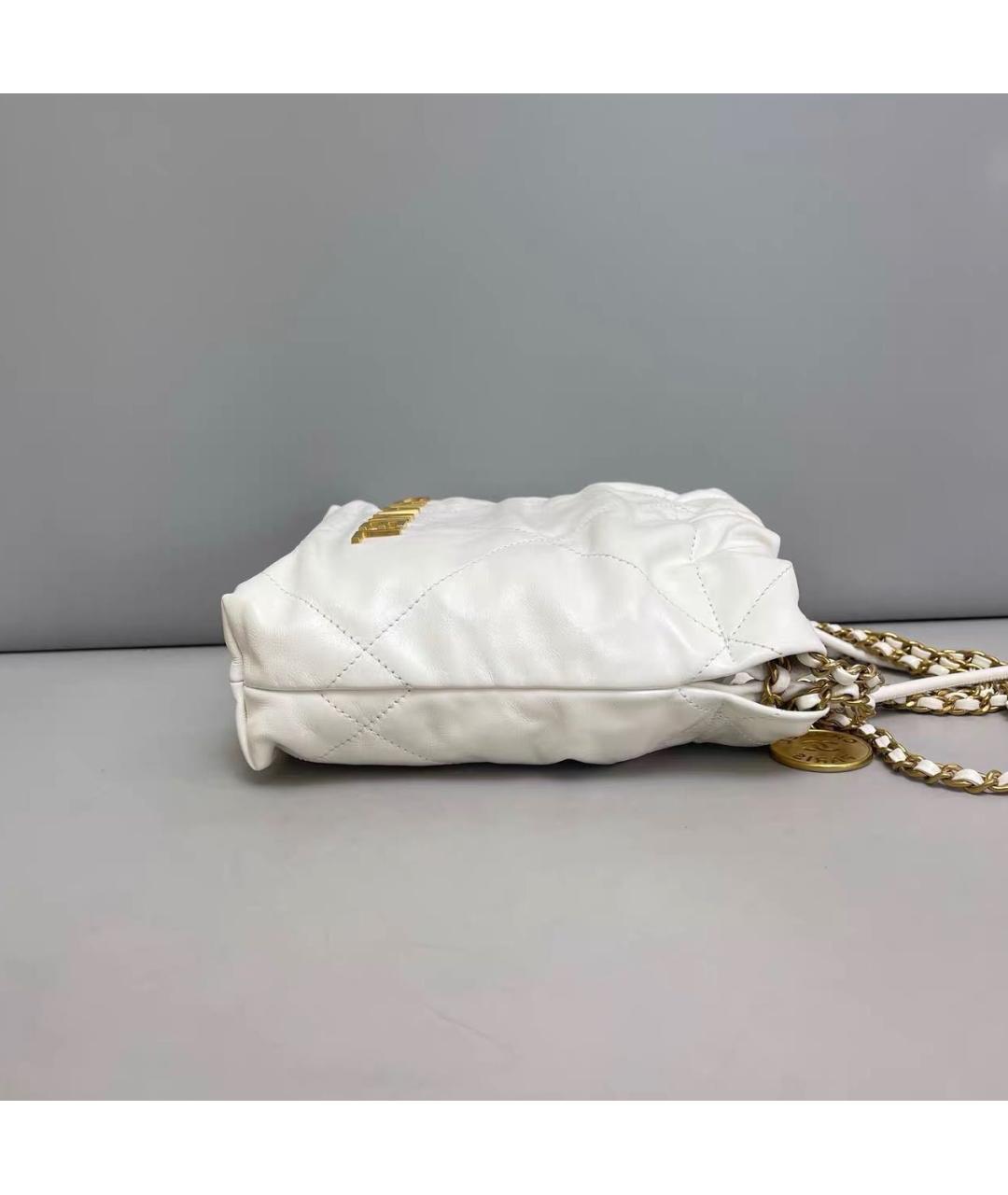 CHANEL Белая кожаная сумка тоут, фото 3