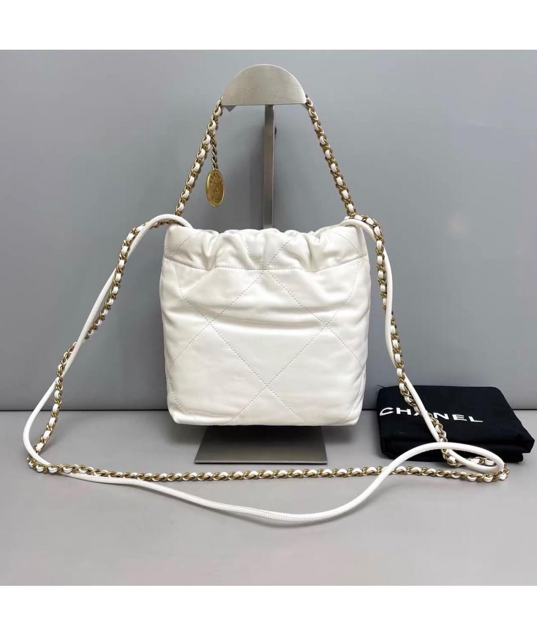 CHANEL Белая кожаная сумка тоут, фото 2